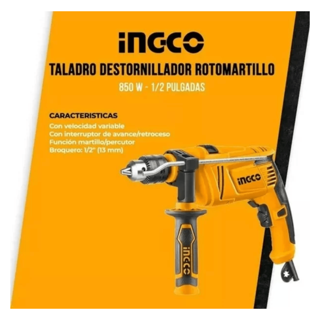 Taladro Percutor 1 2 pulg 850w Ingco UID8508 - MARKEMSTORE