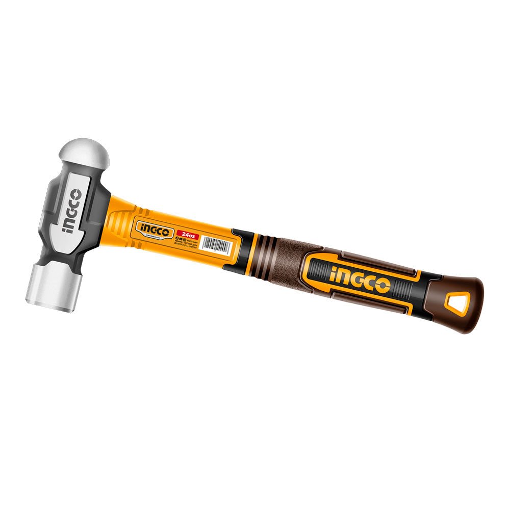 Martillo de Bola 24oz Mango Fibra de Vidrio INGCO HBPH81024 - MARKEMSTORE - Martillos