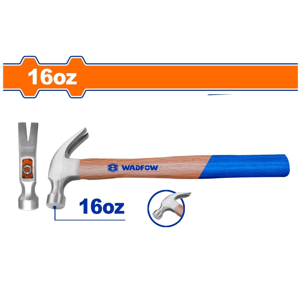 Martillo de Una WADFOW 16oz 450g - Martillo Carpintero WMB3316 - MARKEMSTORE - Martillos