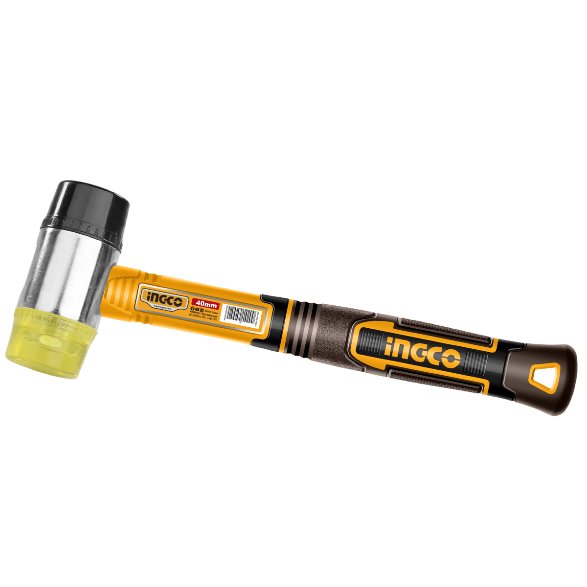 Mazo De Caucho y Plástico 40Mm Mango Fibra De Vidrio INGCO HRUH8940 - MARKEMSTORE - Martillos