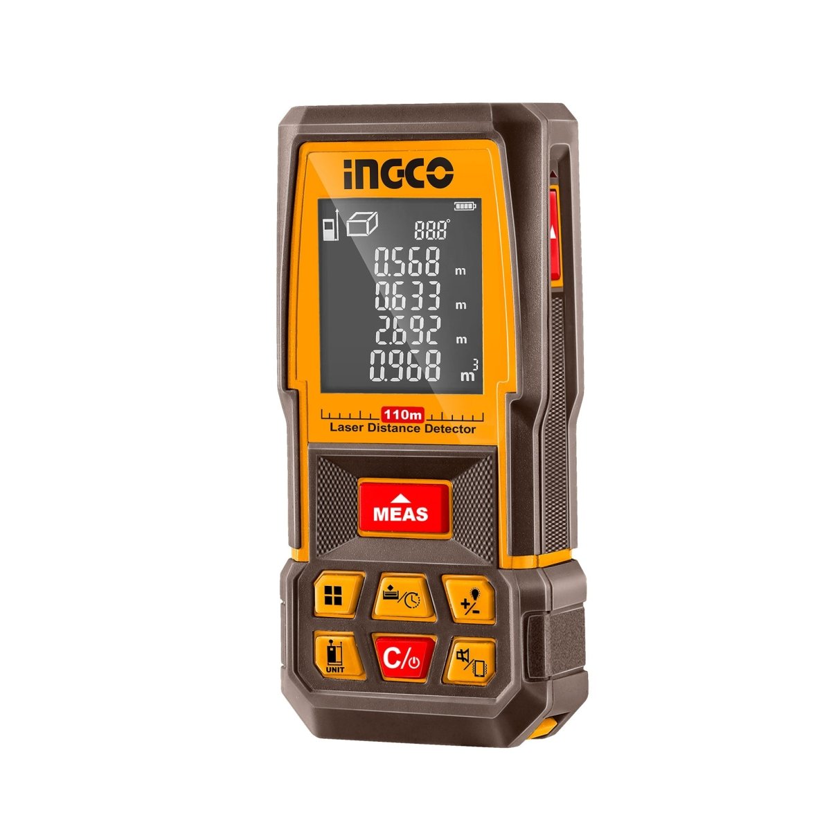 Medidor Láser de Distancia INGCO 110m Multifunción HLDD10089 - MARKEMSTORE - 
