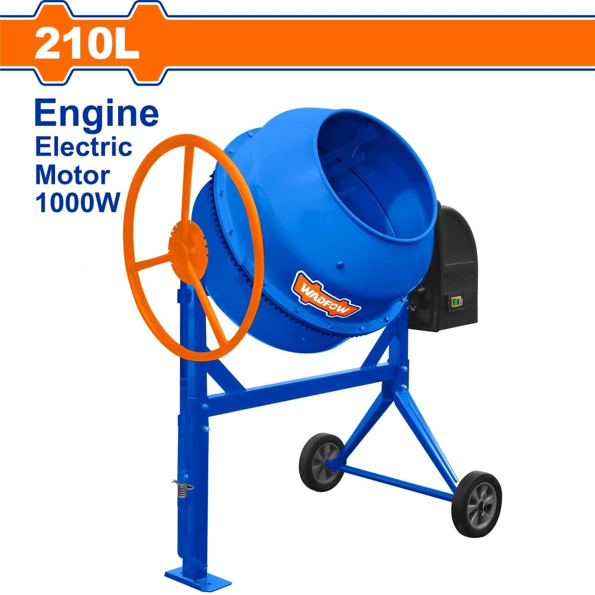 Mezcladora De Concreto Eléctrica 210Lts Wadfow UWCM2A210 - MARKEMSTORE - Mezcladores