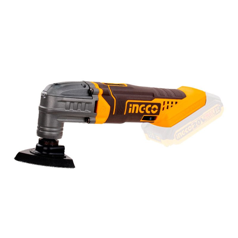 Multiherramienta Inalámbrica INGCO 20V 5000-20000RPM CMLI2022 - MARKEMSTORE - Esmeriles y Multiherramientas