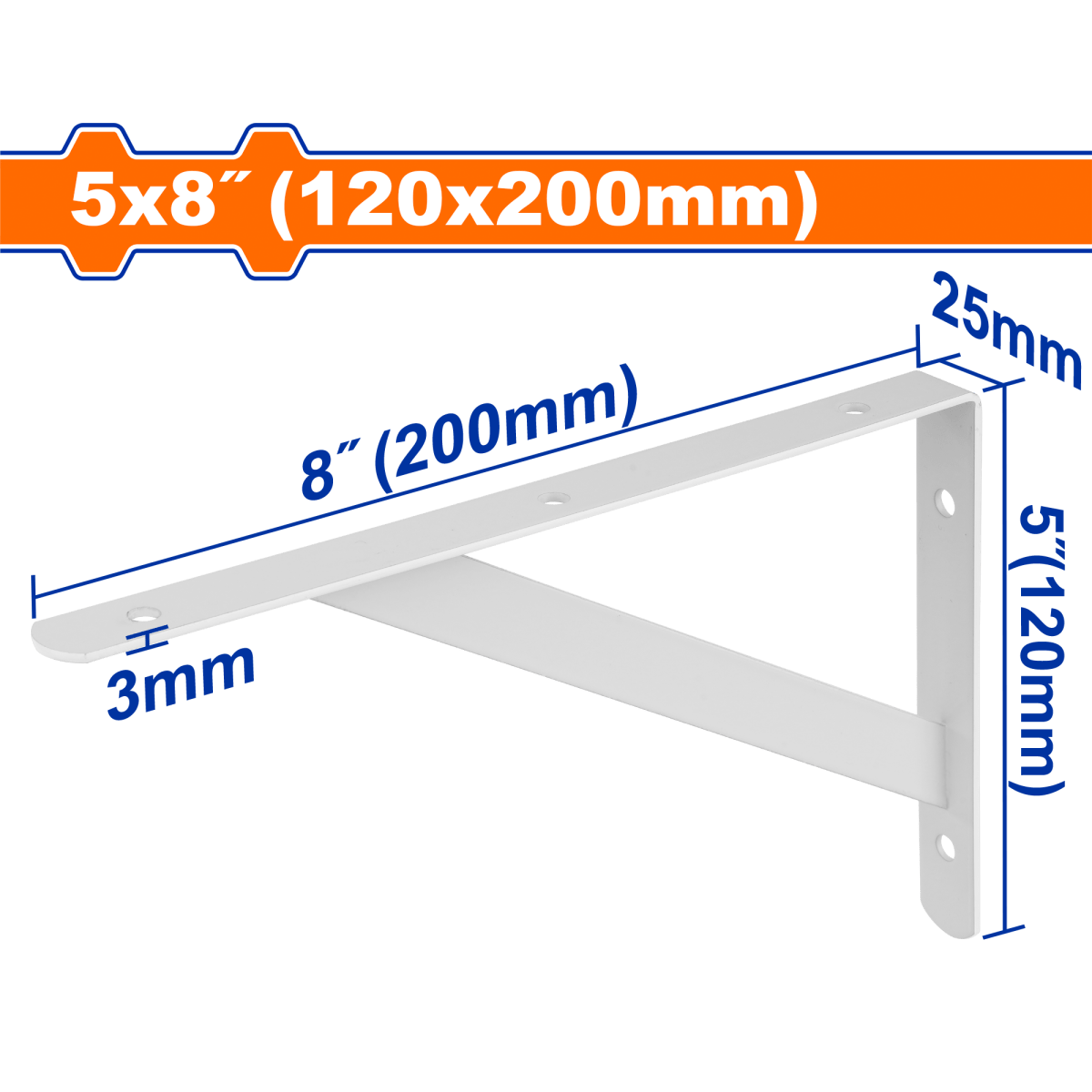 Pie Amigo Tp 20X12Cms (8X5Pulg) Blanco Esp.3mm Cap100Kg WADFOW WZJ3320 - MARKEMSTORE - 
