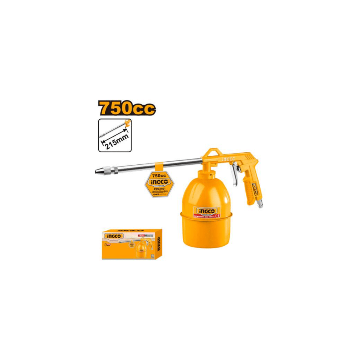 Pistola De Aire Para Limpieza 0,75l Boquilla 215mm INGCO AWG1001 - MARKEMSTORE - Pistolas y Sopladores