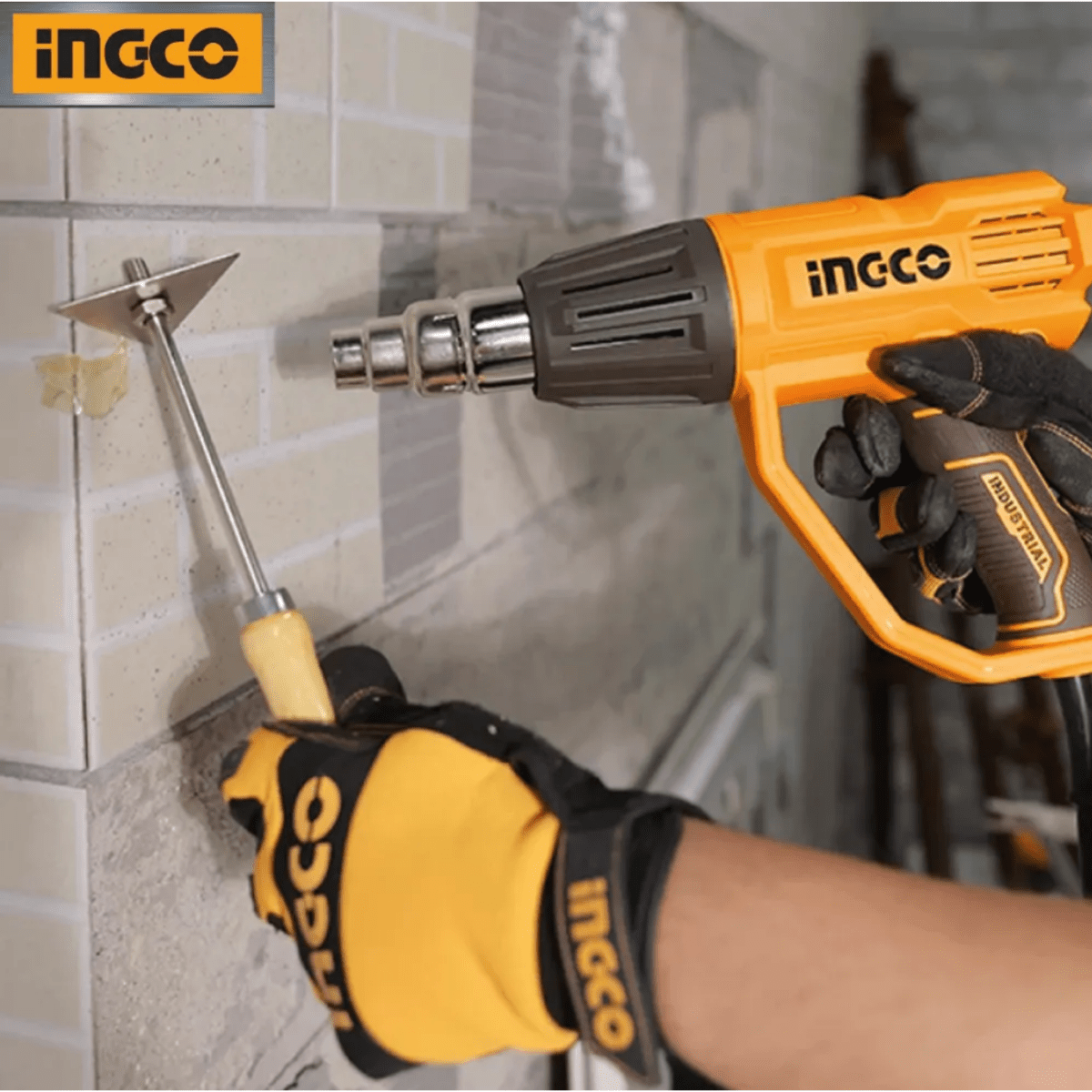 Pistola De Calor 600W 450/550°C INGCO UHG160078 - MARKEMSTORE - Pistolas y Sopladores