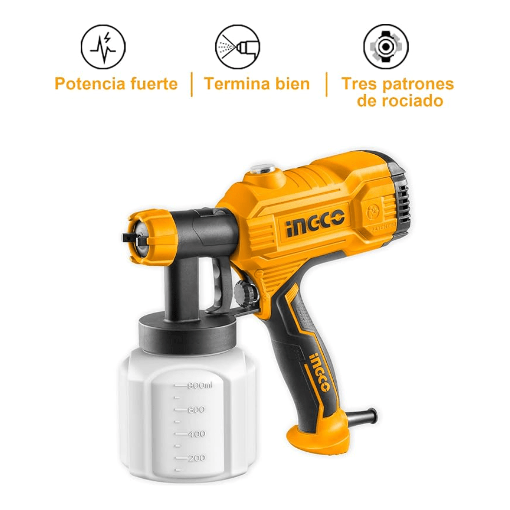 Pistola De Pintar 110/120V 50/60Hz 450W Ingco USPG3508 - MARKEMSTORE - Pistolas y Sopladores