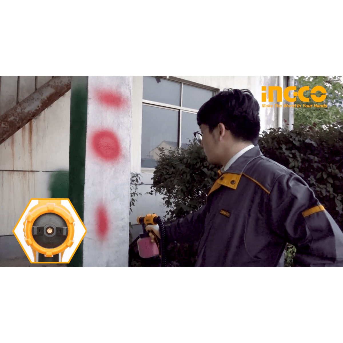 Pistola De Pintar 110/120V 50/60Hz 550W INGCO USPG5008 - MARKEMSTORE - Pistolas y Sopladores
