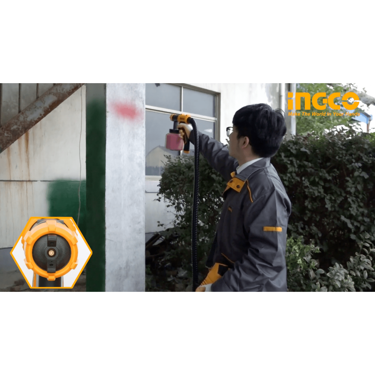 Pistola De Pintar 110/120V 50/60Hz 550W INGCO USPG5008 - MARKEMSTORE - Pistolas y Sopladores