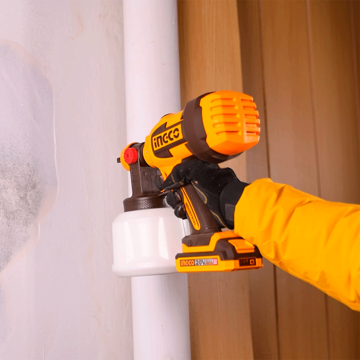 Pistola para Pintar Inalámbrica 20V INGCO 800ml/min UCSGLI20042 - Batería y Cargador Incluidos - MARKEMSTORE - Pistolas y Sopladores