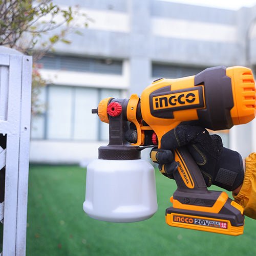 Pistola para Pintar Inalámbrica Flujo max 600ml/min INGCO CSGLI2004 - MARKEMSTORE - Pistolas y Sopladores