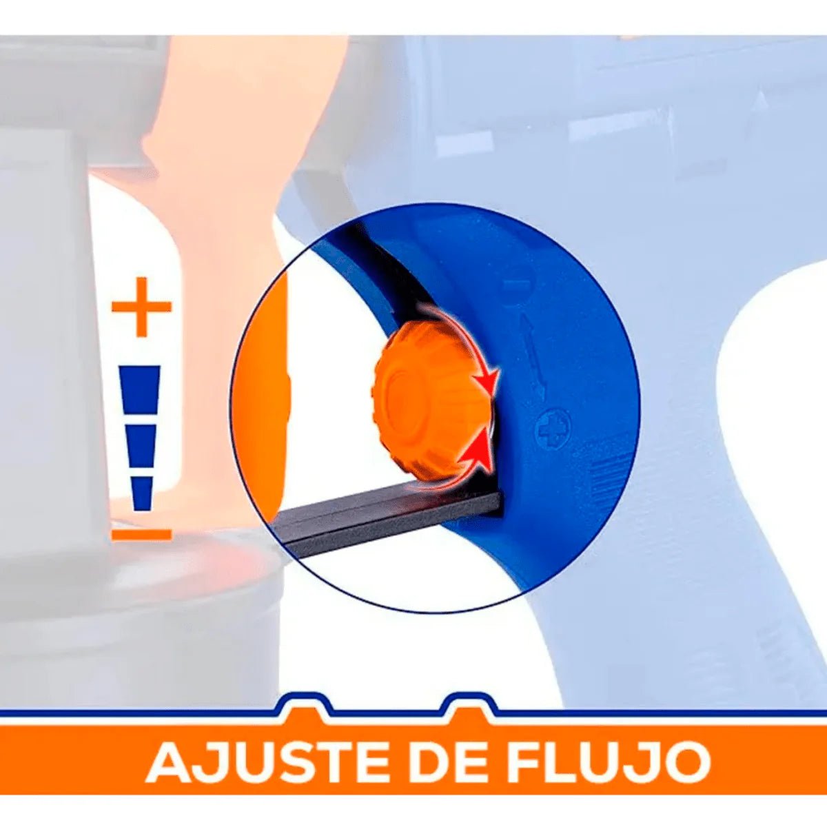 Pistola para Pintar WADFOW Eléctrica 110V 450W 800ml 350ml/min UWEG1A16 - MARKEMSTORE - Pistolas y Sopladores