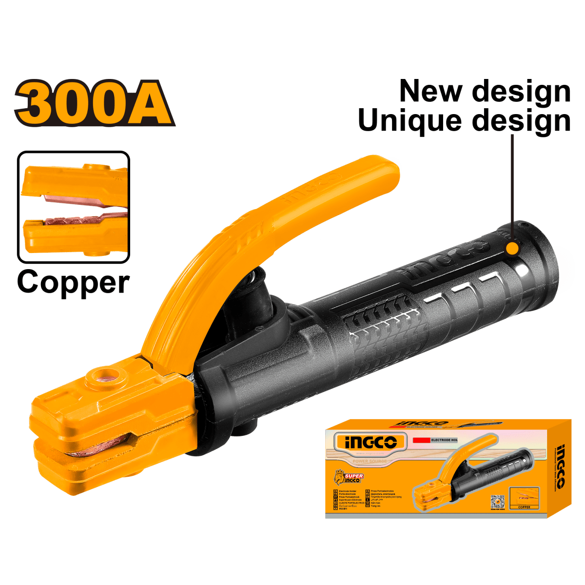 Portaelectrodo 300Amp Ingco Wah3008 - MARKEMSTORE - Soldadores