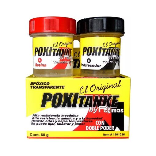 Poxitanke Transparente Poximas X 60 G ( 53Ml ) 1301036 - MARKEMSTORE - 