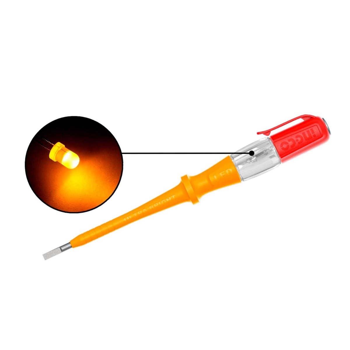 Probador De Corriente 4X200Mm Ingco Hsdt2018 - MARKEMSTORE - Probadores de corriente