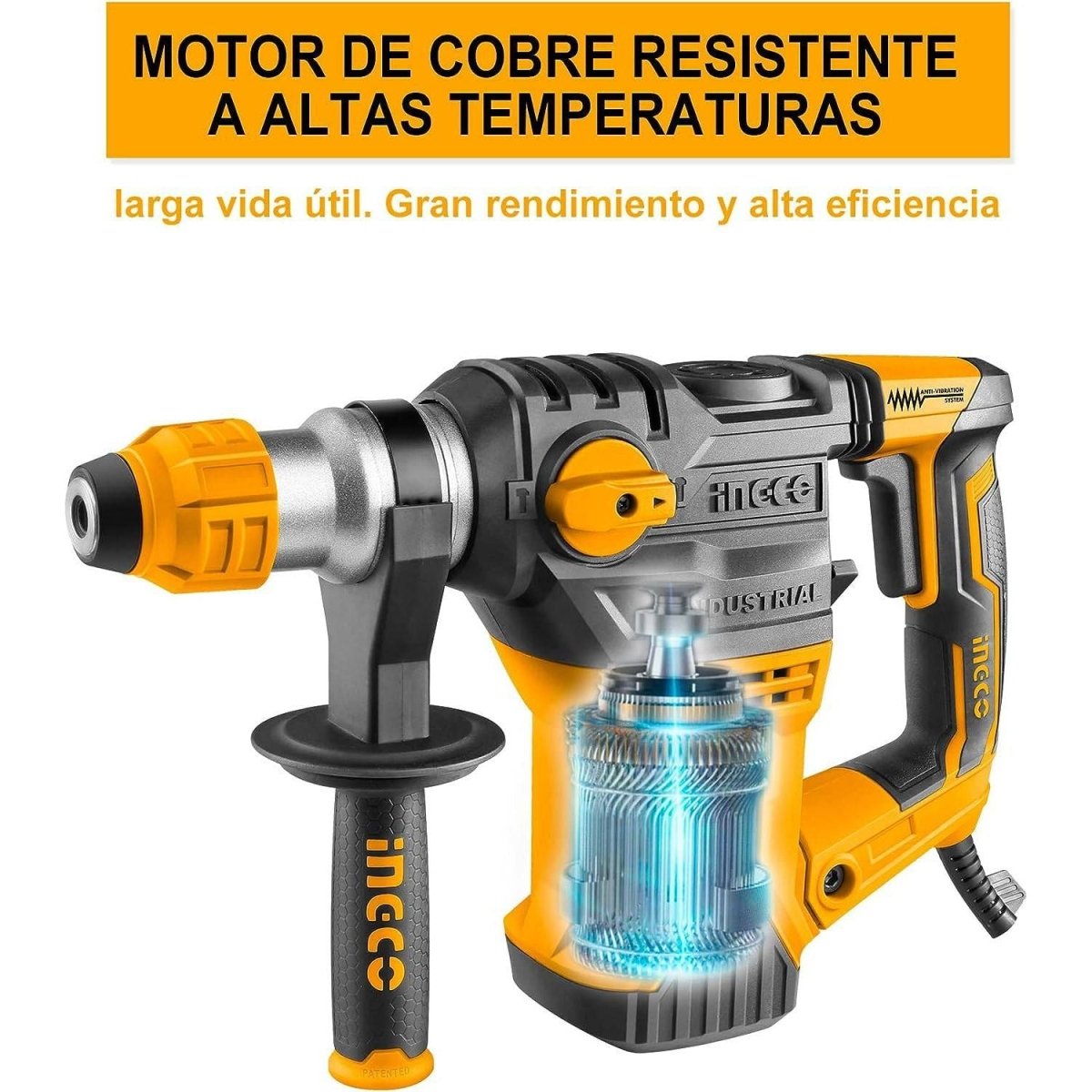 Rotomartillo 1500w 850rpm 4400bpm Ingco URH1500281 - MARKEMSTORE - Rotomartillo