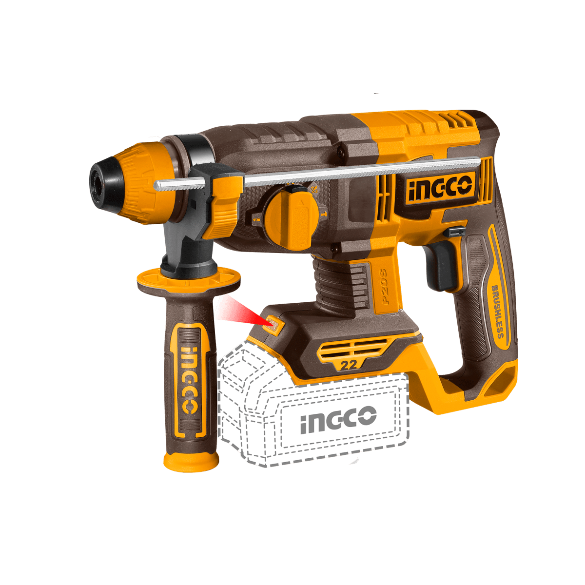 Rotomartillo 20V Ingco CRHLI21228 - MARKEMSTORE - Rotomartillos