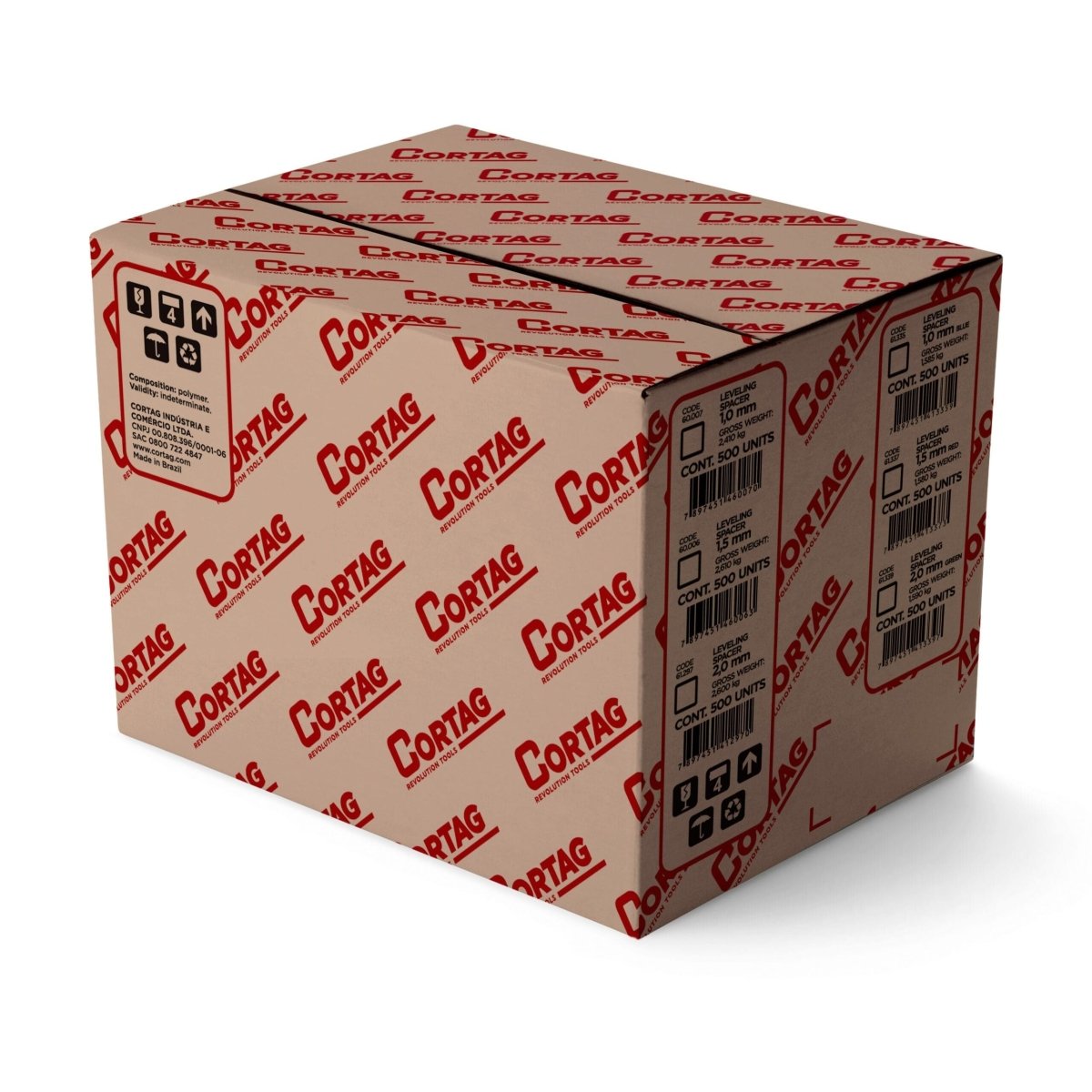 Separador Para Nivelar Eco Verde 2,0mm Caja X 500unds Cortag Ref. 62411 - MARKEMSTORE - Separadores de piso
