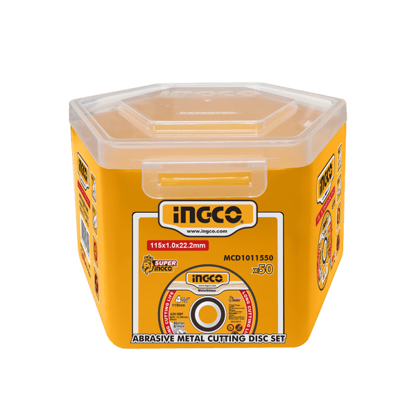 Set 50 Discos de Corte Metal 4 - 1/2" x 1mm INGCO Inoxidable 13300 RPM MCD1011550 - MARKEMSTORE - Discos