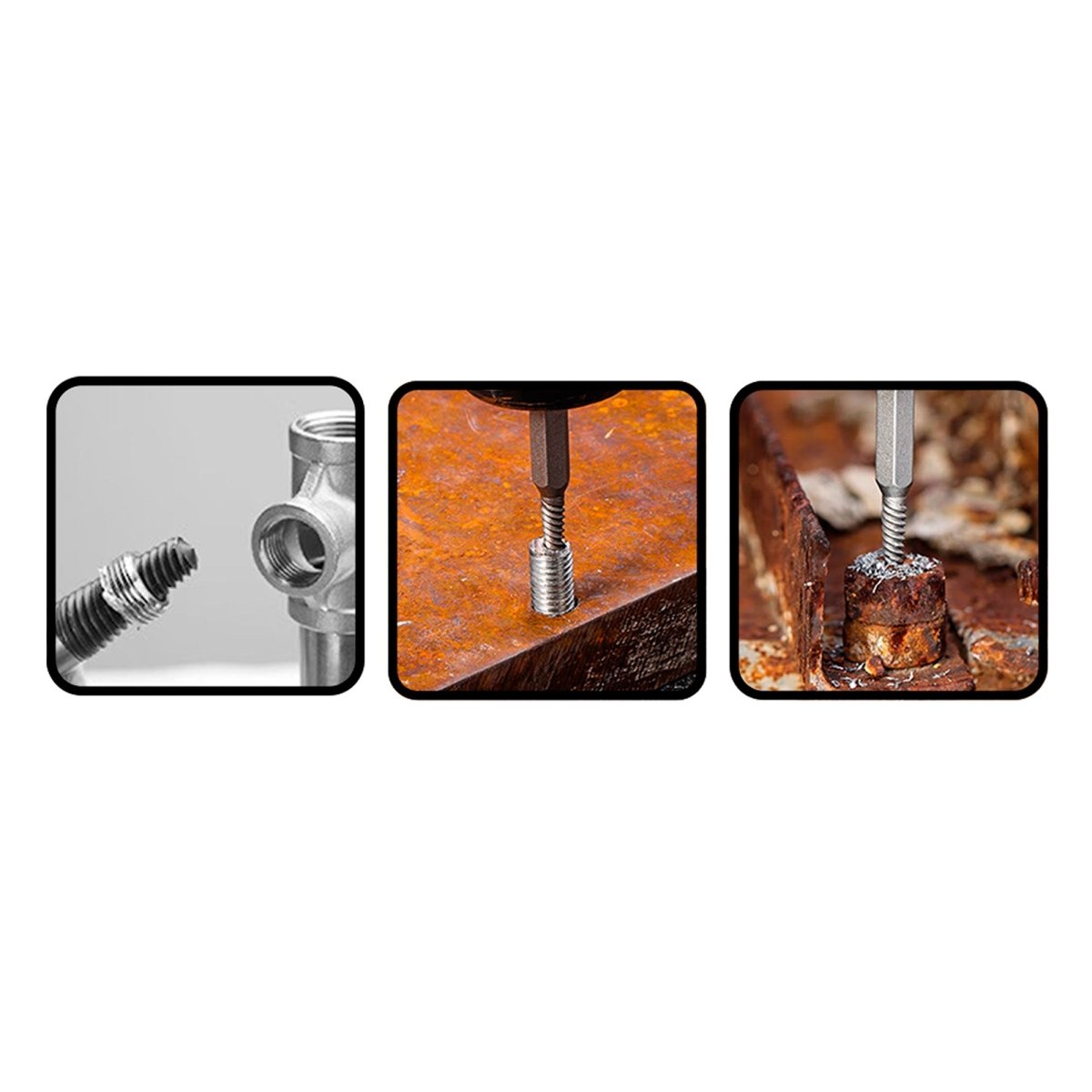 Set Extractor de Pernos INGCO 6 Piezas Cr - V Hilo Grueso ASE106 - MARKEMSTORE - 