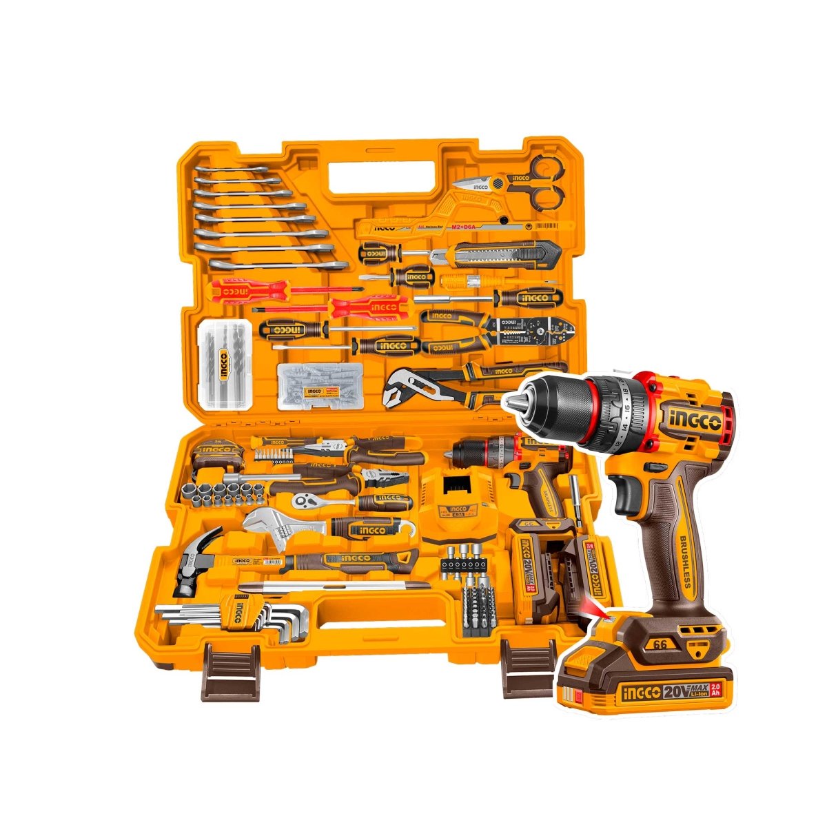 Set Herramienta 218 piezas Incluye Taladro Impacto 20V 66Nm Uhkthp42182 - MARKEMSTORE - Combos de Herramientas