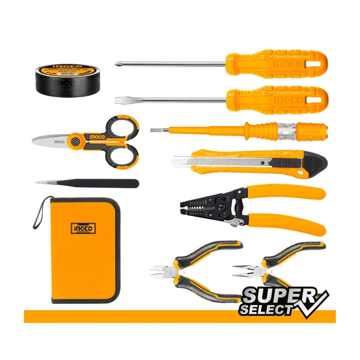 Set Herramientas Para Electricista 11Pzs Ingco Hkets0111 - MARKEMSTORE - Juegos de Herramientas