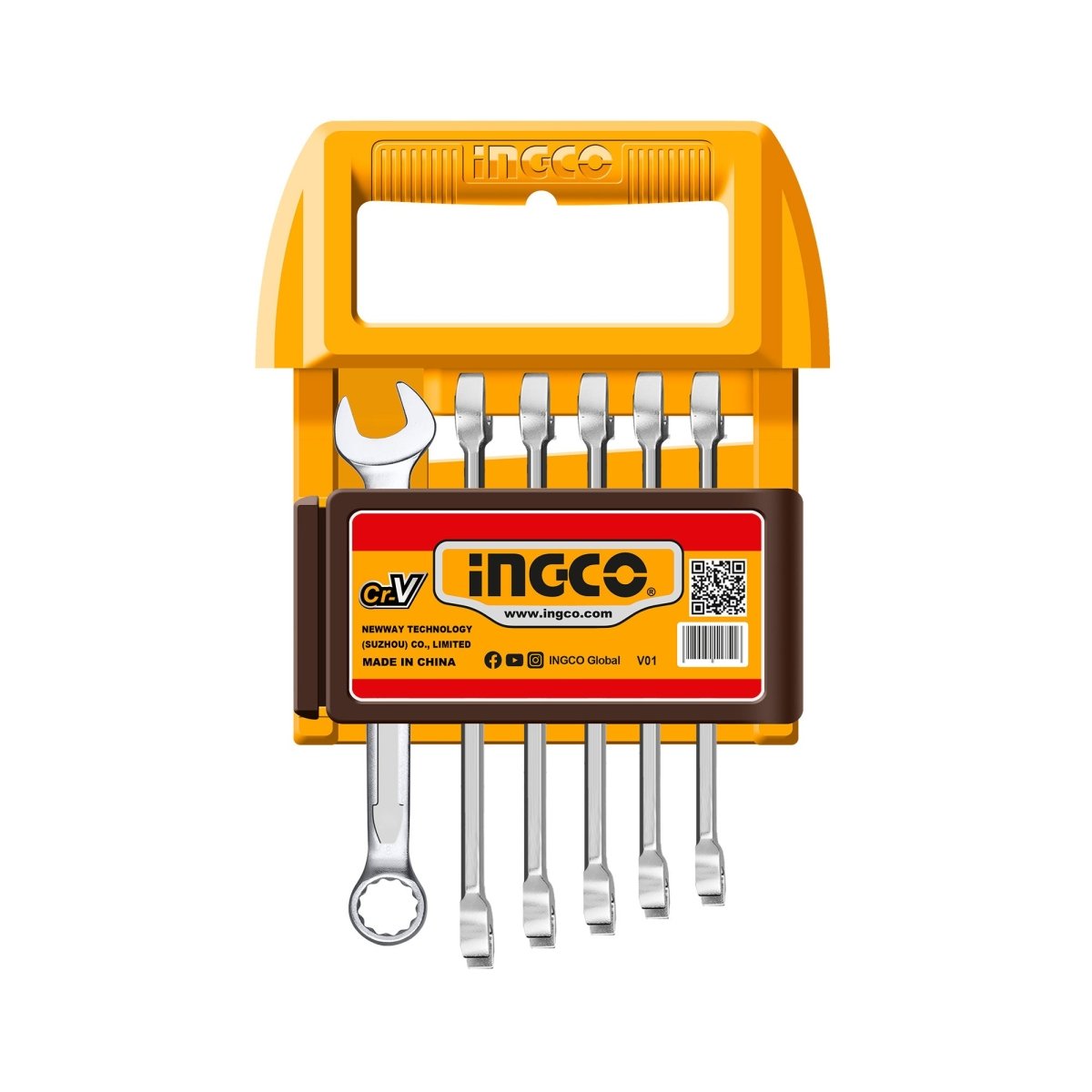 Set Llave Combinada 6Pcs 8-17Mm ingco Hkspa1066 - MARKEMSTORE - Llaves y Juegos