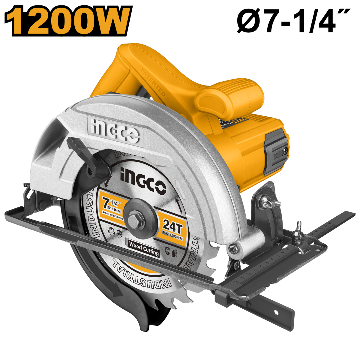 Sierra Circular 7 - 1/4 110/120V 60Hz 1200W 5000Rpm INGCO UCS18578 - MARKEMSTORE - 