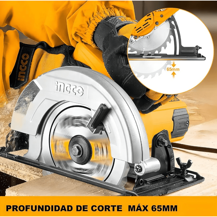 Sierra Circular 7.1/4" 1400w INGCO UCS18538 - MARKEMSTORE - Sierras