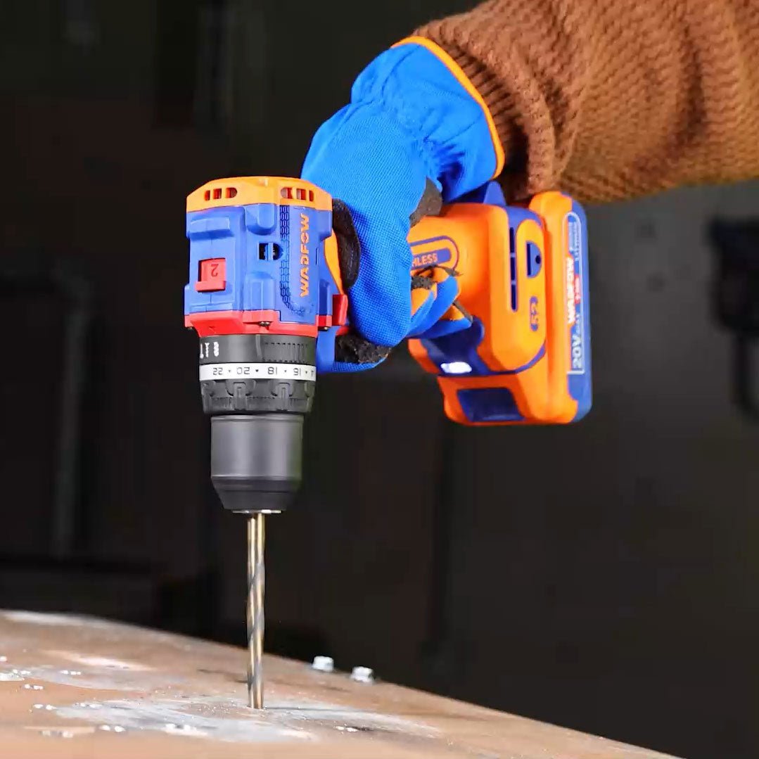 Taladro de Impacto Inalámbrico 1/2 20V 52NM WADFOW UWCDP5282 - MARKEMSTORE - Taladro