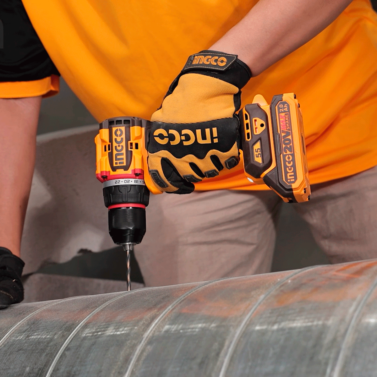 Taladro Inalámbrico INGCO 20V 55Nm 0 - 2000RPM - CDLI205581 - MARKEMSTORE - Taladro