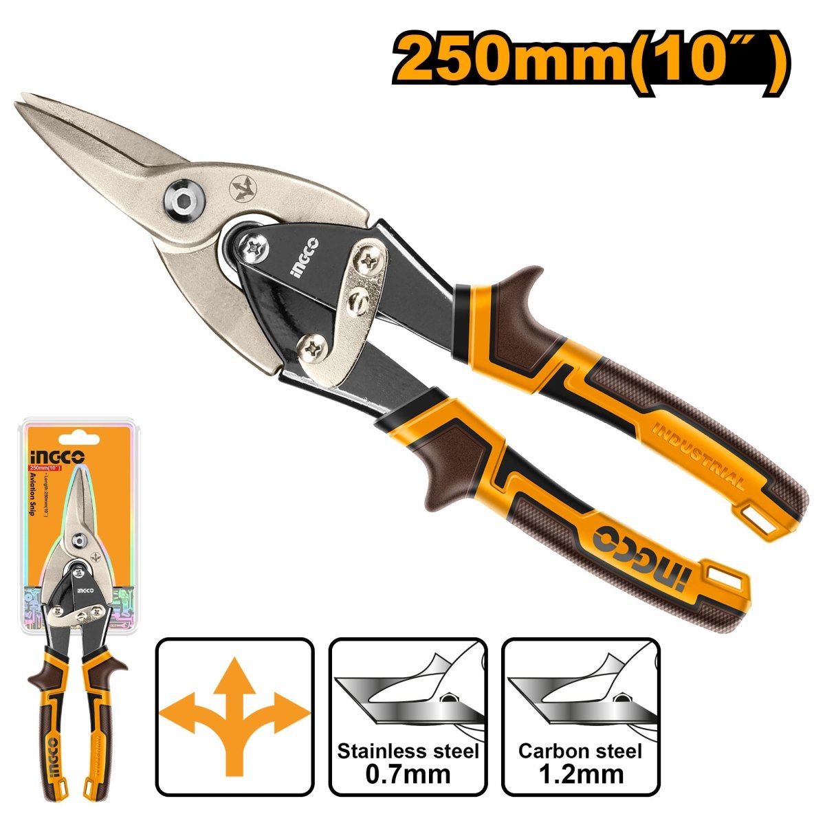 Tijeras de Aviación 10" INGCO HTSN0110S - MARKEMSTORE - Ferreteria