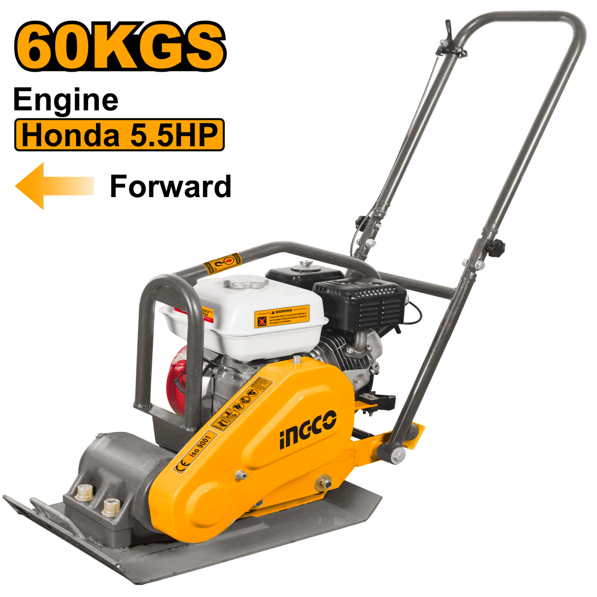 Vibrocompactador Tipo Rana INGCO Motor Honda GX160 5.5HP | GCP060-1 - MARKEMSTORE - Herramientas a Gasolina
