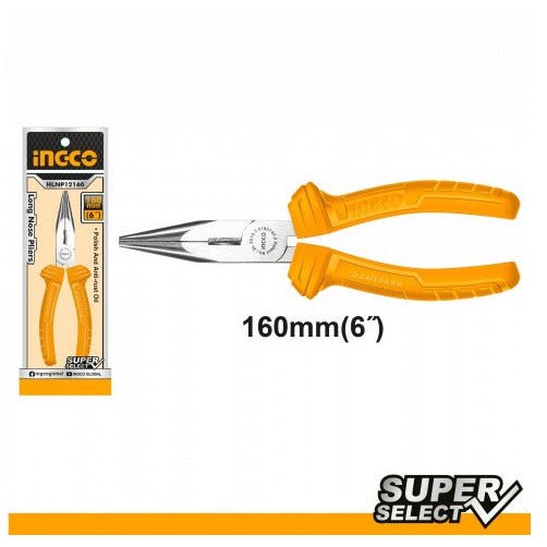 Alicate Punta Larga 6 Pulido Ingco Hlnp12160 - MARKEMSTORE - 