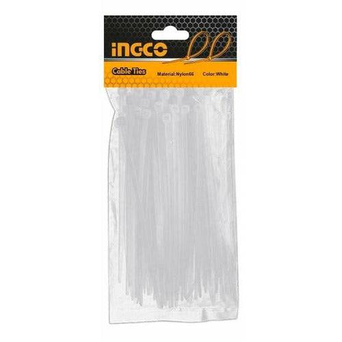 Amarre Plastico Blanco De Nylon 9x600mm Paquete X 100 Und. Ingco - MARKEMSTORE - Ferreteria