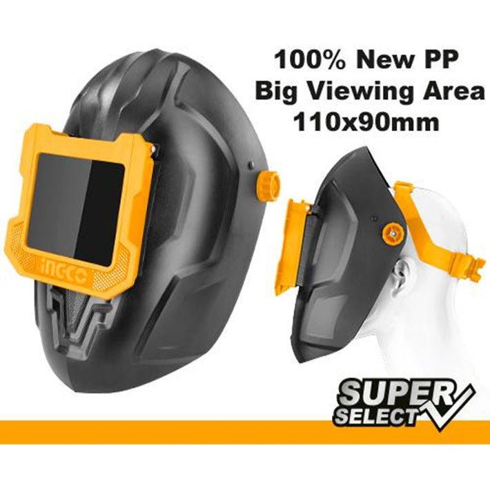Careta Para Soldar 100% Pp Vidrio 110X90X3 mm Ingco WM128 - MARKEMSTORE - 