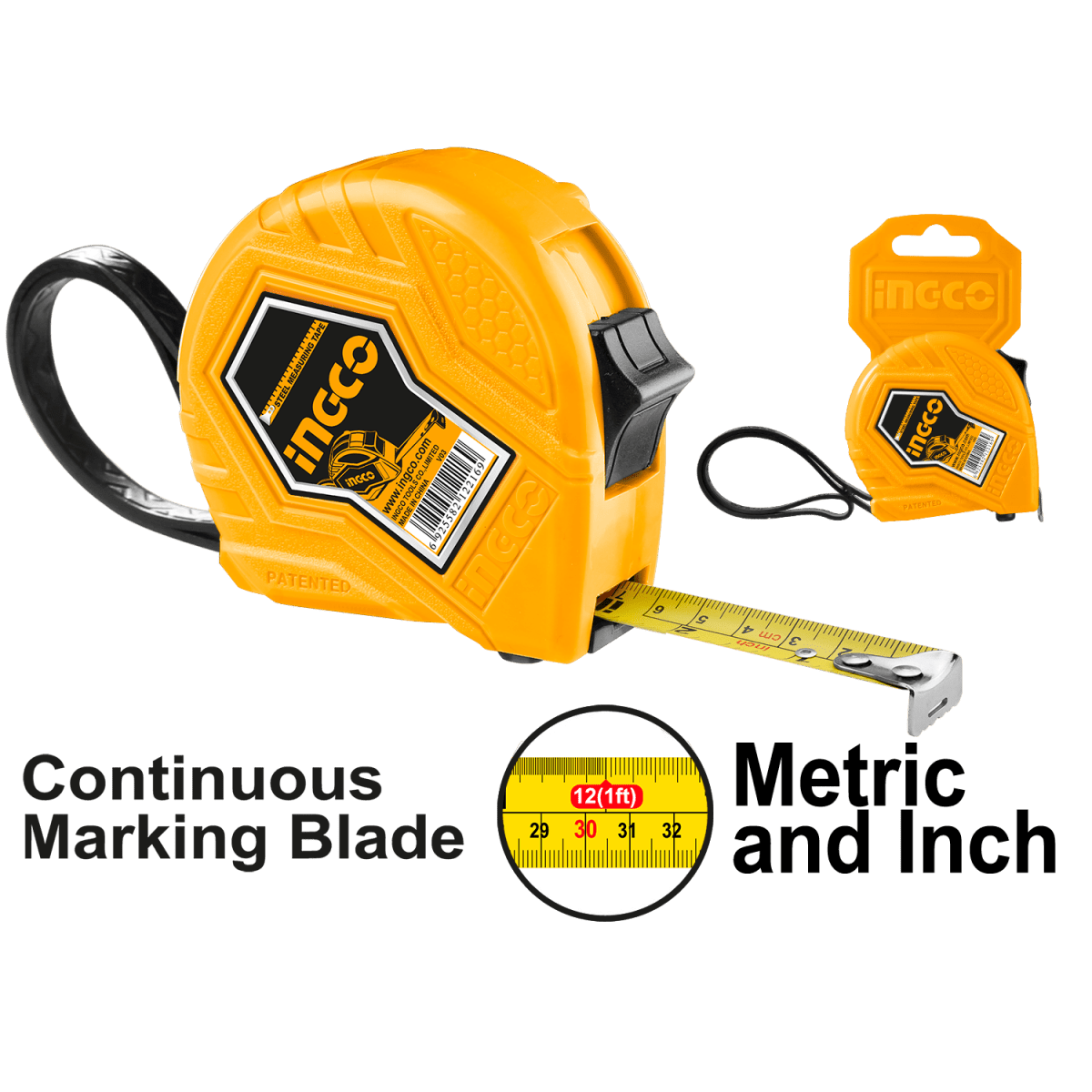 FLEXOMETRO 5 MTS MT/PULG INGCO HSMT08052 / HSMT08519 - MARKEMSTORE - 