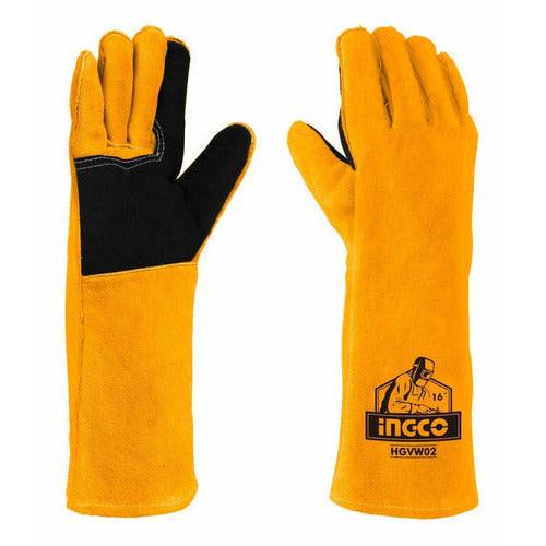 Guantes De Carnaza Para Soldar 16 Ingco - MARKEMSTORE - 