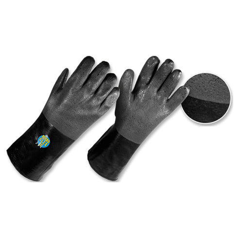 Guantes Pvc Semicorrugados Uso Industrial Color Negro 11980045 - MARKEMSTORE - 