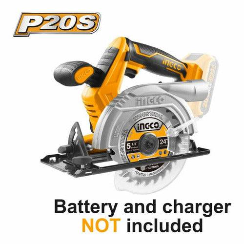 Ingco Sierra Circular Inalambrica Ionlitio 20v 3600rpm - MARKEMSTORE - Sierras