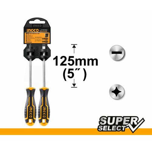 Juego 2 Destornilladores Ingco Hksd0248 - MARKEMSTORE - 