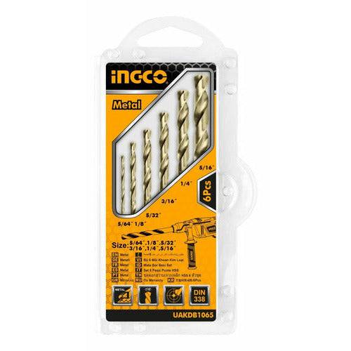 Juego De Brocas Hss 6pzs 5/64 - 5/16 Ingco Uakdb1065 - MARKEMSTORE - Accesorios para Taladro