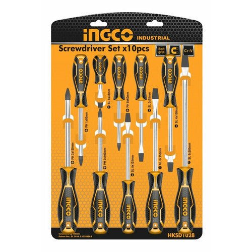 Juego de Destornilladores 10 piezas INGCO HKSD1028 - MARKEMSTORE - 