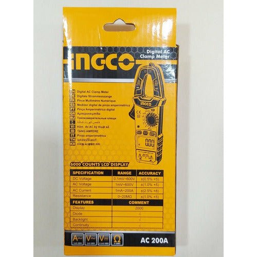 Pinza Voltiamperimetrica Digital Ac Dcm2001 INGCO - MARKEMSTORE - 