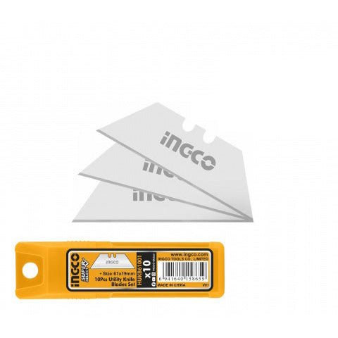 Set 10 Cuchillas 19X61Mm Para Exacto Ingco Hukb61001 - MARKEMSTORE - 