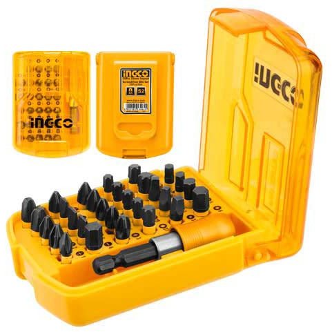 Set 30 Piezas Con 25 Puntas De Impacto Mm Ph1 Sl3 Pz1 T10 H3 S1 Ingco AKSD68303 - MARKEMSTORE - Accesorios para Taladro